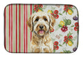 Labradoodle Vegetables Dish Drying Mat Absorbent Dish Drying Mat Pad for Kitchen Counter Dish Drainer Mat for Countertop, 14 x 21", Multicolor