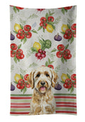 Labradoodle Vegetables Kitchen Towel Velour Plush Front and Cotton Loop Back Machine Washable