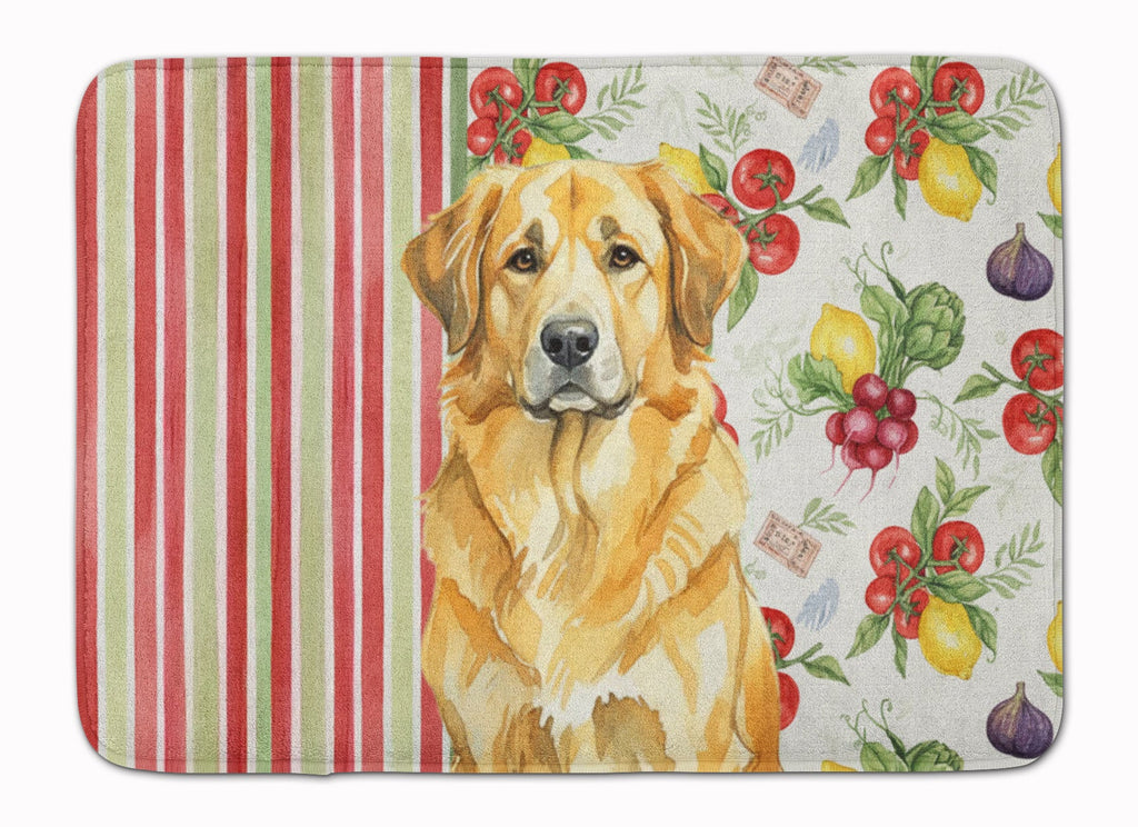 Lion Yellow Leonberger Vegetables Memory Foam Kitchen Mat Machine Washable Anti-Fatigue Cushion Comfort Bath or Kitchen Rug