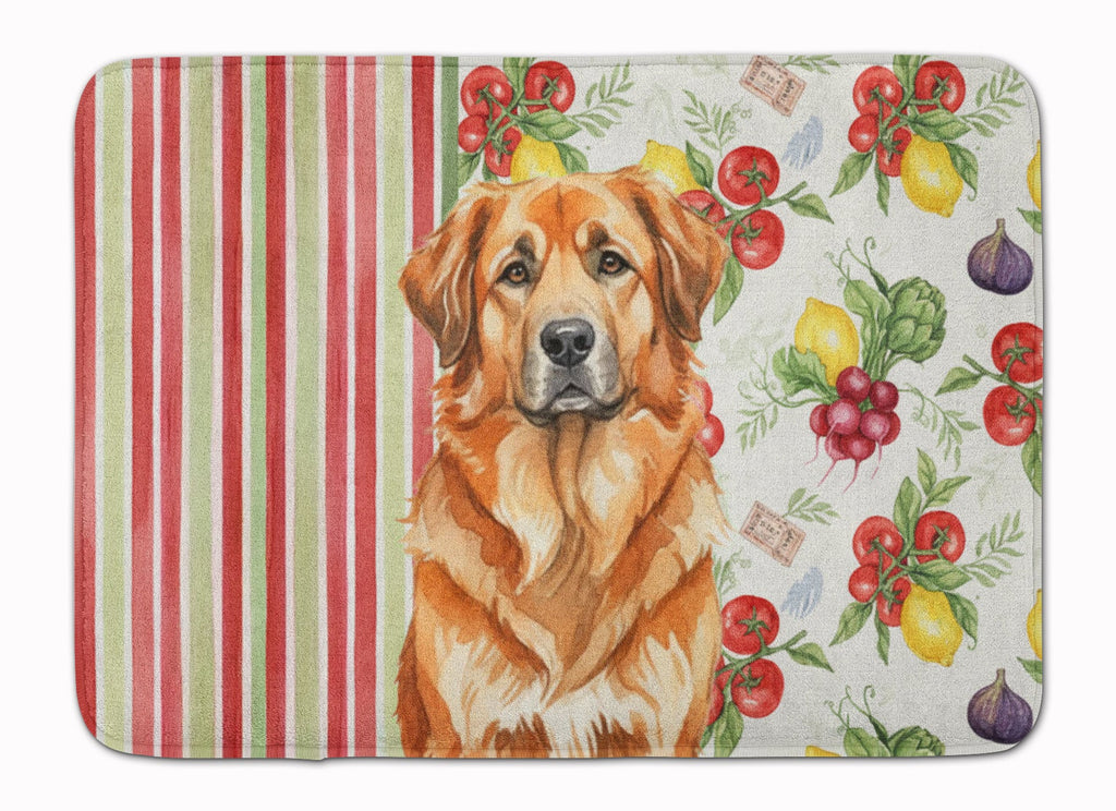 Red Leonberger Vegetables Memory Foam Kitchen Mat Machine Washable Anti-Fatigue Cushion Comfort Bath or Kitchen Rug