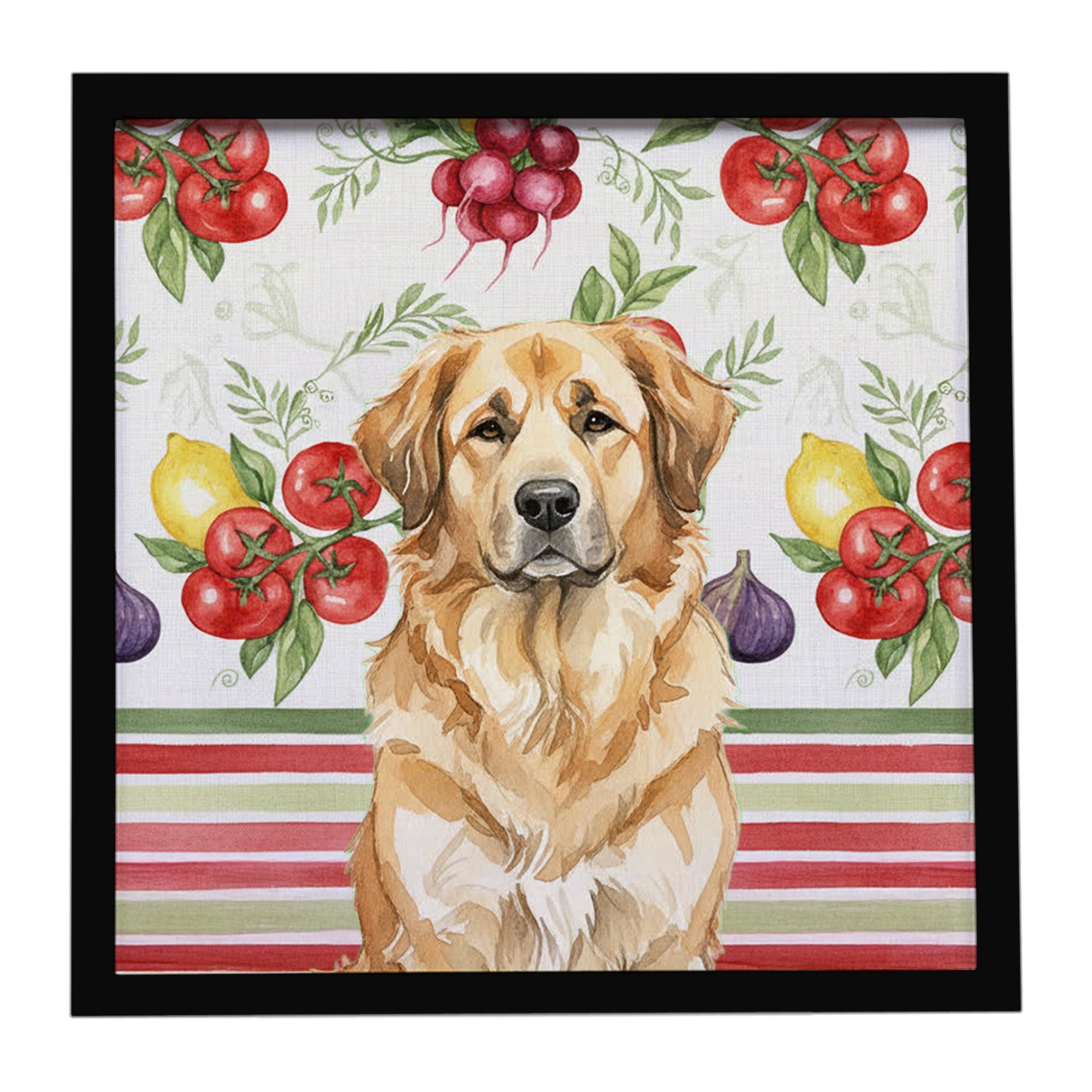 Sandy Leonberger Vegetables Framed Metal Print Bathroom, Kitchen, Office, Home Decor Wall Art Ready to Hang, Square, 8X8