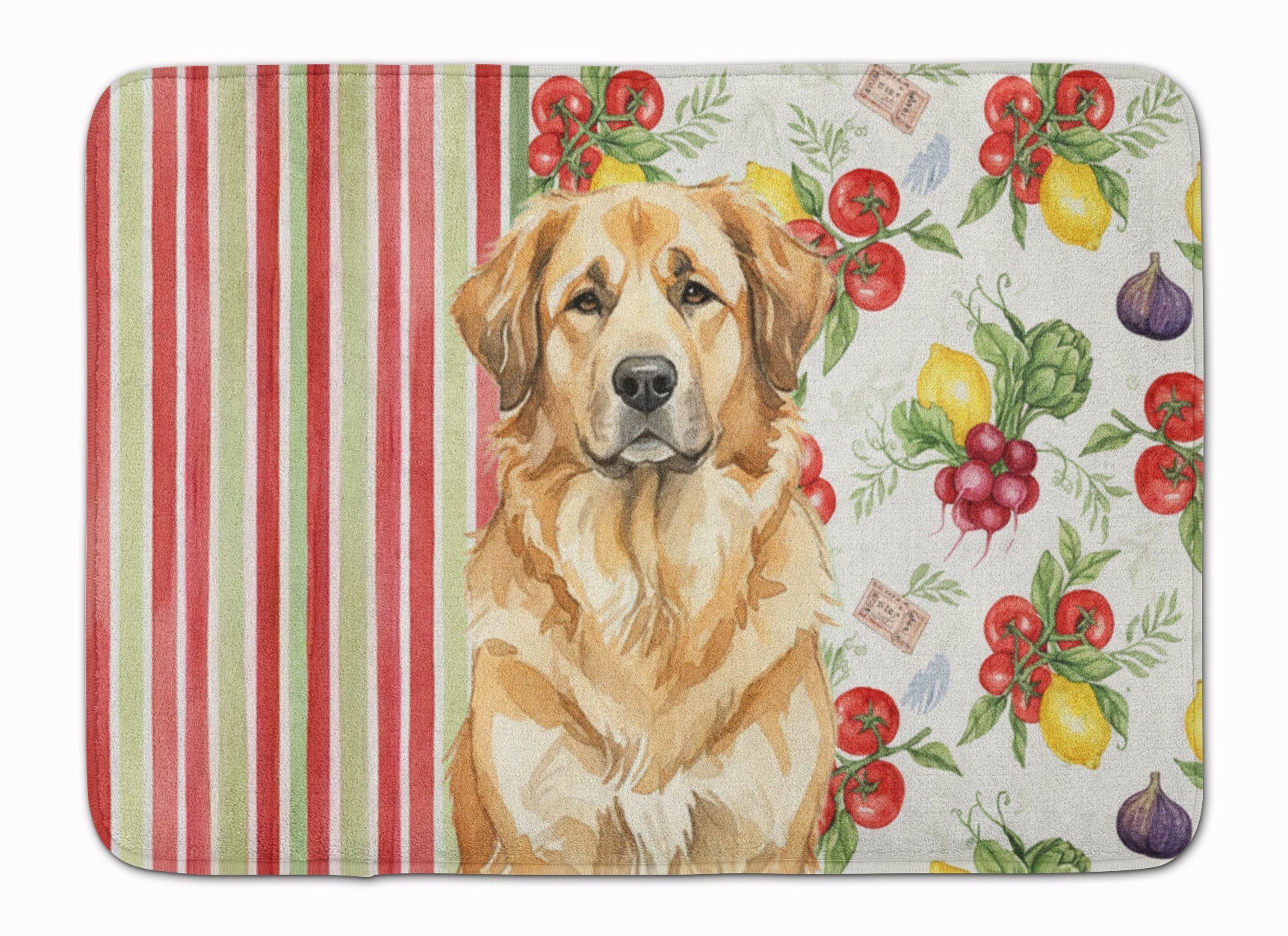 Sandy Leonberger Vegetables Memory Foam Kitchen Mat Machine Washable Anti-Fatigue Cushion Comfort Bath or Kitchen Rug