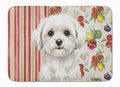 Maltese Vegetables Memory Foam Kitchen Mat Machine Washable Anti-Fatigue Cushion Comfort Bath or Kitchen Rug