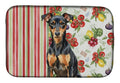 Manchester Terrier Vegetables Dish Drying Mat Absorbent Dish Drying Mat Pad for Kitchen Counter Dish Drainer Mat for Countertop, 14 x 21", Multicolor