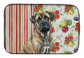 Brindle Mastiff Vegetables Dish Drying Mat Absorbent Dish Drying Mat Pad for Kitchen Counter Dish Drainer Mat for Countertop, 14 x 21", Multicolor