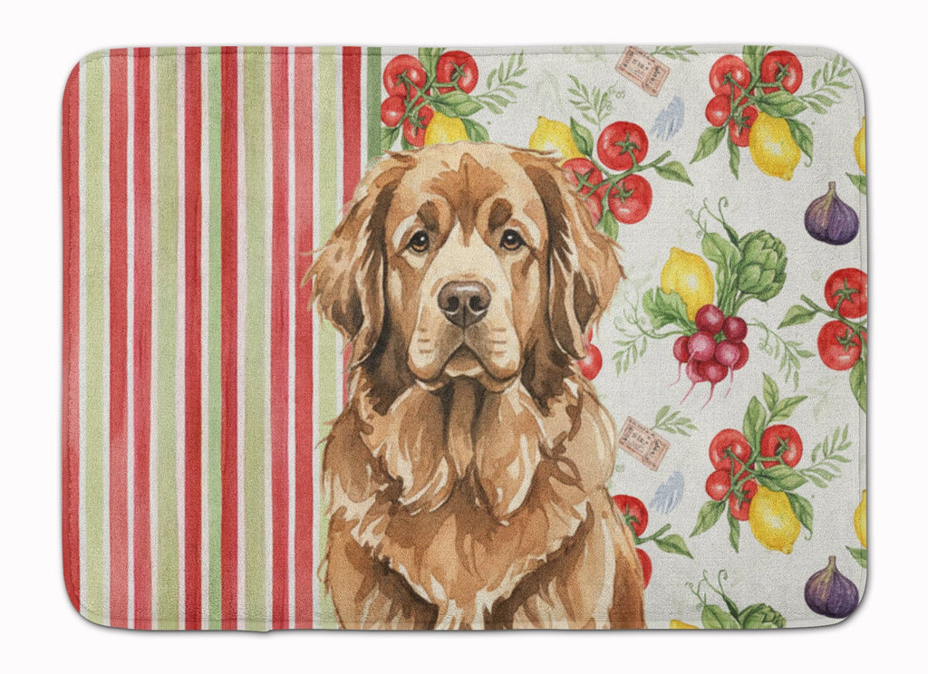 Brown Newfoundland Vegetables Memory Foam Kitchen Mat Machine Washable Anti-Fatigue Cushion Comfort Bath or Kitchen Rug