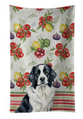 Landseer Newfoundland Vegetables Kitchen Towel Velour Plush Front and Cotton Loop Back Machine Washable