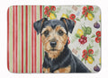 Black and Tan Norfolk Terrier Vegetables Memory Foam Kitchen Mat Machine Washable Anti-Fatigue Cushion Comfort Bath or Kitchen Rug