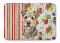 Grizzle and Tan Norfolk Terrier Vegetables Memory Foam Kitchen Mat Machine Washable Anti-Fatigue Cushion Comfort Bath or Kitchen Rug