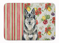 Norwegian Elkhound Vegetables Memory Foam Kitchen Mat Machine Washable Anti-Fatigue Cushion Comfort Bath or Kitchen Rug