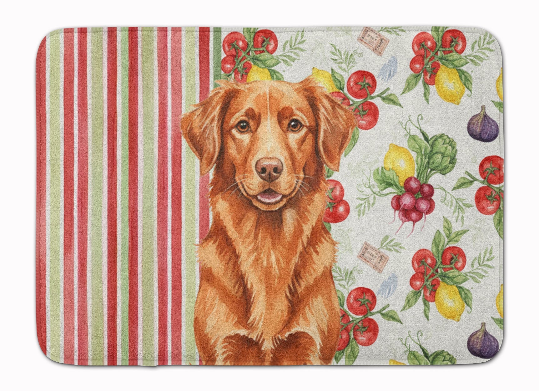Copper Nova Scotia Duck Tolling Retriever Vegetables Memory Foam Kitchen Mat Machine Washable Anti-Fatigue Cushion Comfort Bath or Kitchen Rug