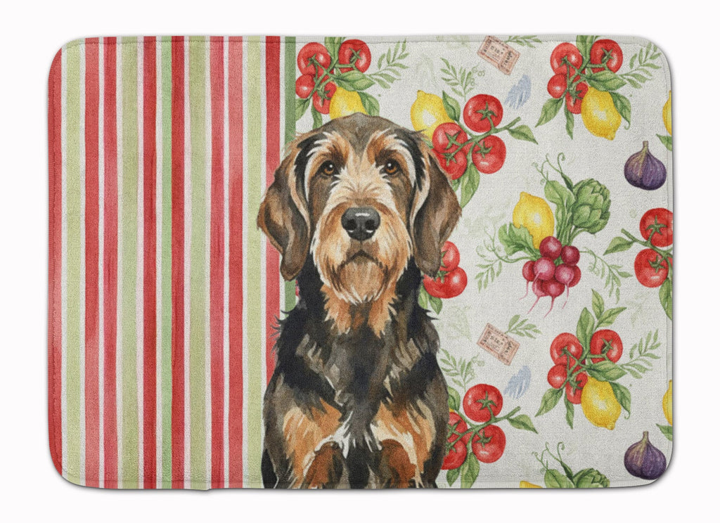 Black and Tan Otterhound Vegetables Memory Foam Kitchen Mat Machine Washable Anti-Fatigue Cushion Comfort Bath or Kitchen Rug