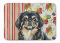 Black and Tan Pekingese Vegetables Memory Foam Kitchen Mat Machine Washable Anti-Fatigue Cushion Comfort Bath or Kitchen Rug