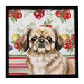 Sable Pekingese Vegetables Framed Metal Print Bathroom, Kitchen, Office, Home Decor Wall Art Ready to Hang, Square, 8X8