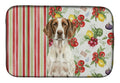 Liver and White Pointer Vegetables Dish Drying Mat Absorbent Dish Drying Mat Pad for Kitchen Counter Dish Drainer Mat for Countertop, 14 x 21", Multicolor