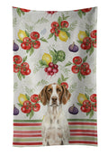 Liver and White Pointer Vegetables Kitchen Towel Velour Plush Front and Cotton Loop Back Machine Washable