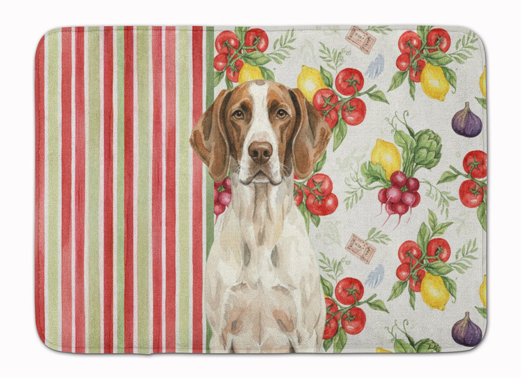 Liver and White Pointer Vegetables Memory Foam Kitchen Mat Machine Washable Anti-Fatigue Cushion Comfort Bath or Kitchen Rug