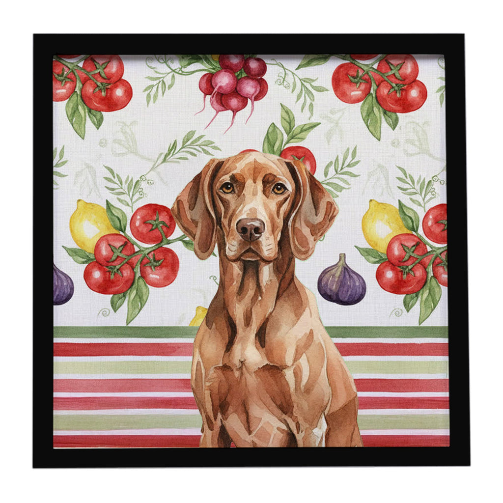 Liver Pointer Vegetables Framed Metal Print Bathroom, Kitchen, Office, Home Decor Wall Art Ready to Hang, Square, 8X8