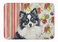 Black and White Pomeranian Vegetables Memory Foam Kitchen Mat Machine Washable Anti-Fatigue Cushion Comfort Bath or Kitchen Rug