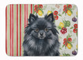 Black Pomeranian Vegetables Memory Foam Kitchen Mat Machine Washable Anti-Fatigue Cushion Comfort Bath or Kitchen Rug