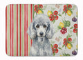 Standard Silver Poodle Vegetables Memory Foam Kitchen Mat Machine Washable Anti-Fatigue Cushion Comfort Bath or Kitchen Rug