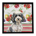 Toy Parti Poodle Vegetables Framed Metal Print Bathroom, Kitchen, Office, Home Decor Wall Art Ready to Hang, Square, 8X8