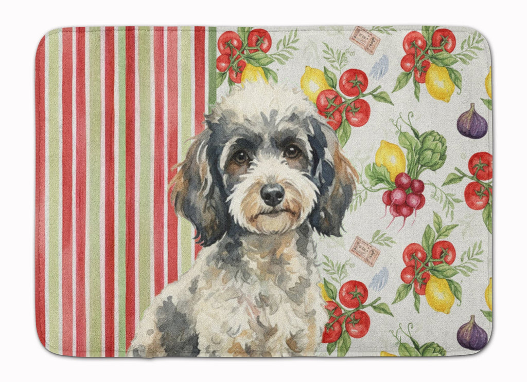Toy Parti Poodle Vegetables Memory Foam Kitchen Mat Machine Washable Anti-Fatigue Cushion Comfort Bath or Kitchen Rug