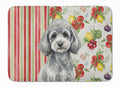 Toy Silver Poodle Vegetables Memory Foam Kitchen Mat Machine Washable Anti-Fatigue Cushion Comfort Bath or Kitchen Rug