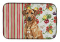 Rhodesian Ridgeback Vegetables Dish Drying Mat Absorbent Dish Drying Mat Pad for Kitchen Counter Dish Drainer Mat for Countertop, 14 x 21", Multicolor