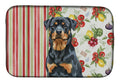 Rottweiler Vegetables Dish Drying Mat Absorbent Dish Drying Mat Pad for Kitchen Counter Dish Drainer Mat for Countertop, 14 x 21", Multicolor