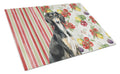 Black and Tan Saluki Vegetables Cutting Board Tempered Glass Kitchen Cutting Surface, Heat Resistant Chopping, Non-Slip Feet, Food Prep & Serving
