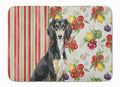 Black and Tan Saluki Vegetables Memory Foam Kitchen Mat Machine Washable Anti-Fatigue Cushion Comfort Bath or Kitchen Rug