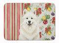 Cream Samoyed Vegetables Memory Foam Kitchen Mat Machine Washable Anti-Fatigue Cushion Comfort Bath or Kitchen Rug
