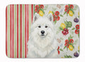 White Samoyed Vegetables Memory Foam Kitchen Mat Machine Washable Anti-Fatigue Cushion Comfort Bath or Kitchen Rug