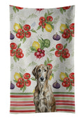 Brindle Scottish Deerhound Vegetables Kitchen Towel Velour Plush Front and Cotton Loop Back Machine Washable