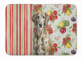 Brindle Scottish Deerhound Vegetables Memory Foam Kitchen Mat Machine Washable Anti-Fatigue Cushion Comfort Bath or Kitchen Rug