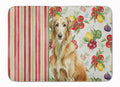 Wheaten Scottish Deerhound Vegetables Memory Foam Kitchen Mat Machine Washable Anti-Fatigue Cushion Comfort Bath or Kitchen Rug