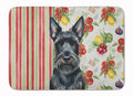 Scottish Terrier Vegetables Memory Foam Kitchen Mat Machine Washable Anti-Fatigue Cushion Comfort Bath or Kitchen Rug