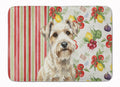 Sealyham Terrier Vegetables Memory Foam Kitchen Mat Machine Washable Anti-Fatigue Cushion Comfort Bath or Kitchen Rug