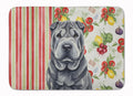 Black Shar Pei Vegetables Memory Foam Kitchen Mat Machine Washable Anti-Fatigue Cushion Comfort Bath or Kitchen Rug