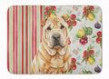 Red Shar Pei Vegetables Memory Foam Kitchen Mat Machine Washable Anti-Fatigue Cushion Comfort Bath or Kitchen Rug