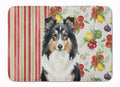 Tricolor Sheltie Vegetables Memory Foam Kitchen Mat Machine Washable Anti-Fatigue Cushion Comfort Bath or Kitchen Rug