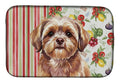 Liver Shih Tzu Vegetables Dish Drying Mat Absorbent Dish Drying Mat Pad for Kitchen Counter Dish Drainer Mat for Countertop, 14 x 21", Multicolor
