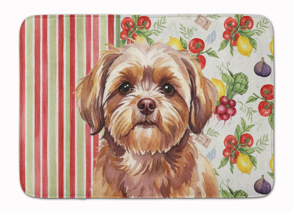Liver Shih Tzu Vegetables Memory Foam Kitchen Mat Machine Washable Anti-Fatigue Cushion Comfort Bath or Kitchen Rug