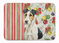 Smooth Fox Terrier Vegetables Memory Foam Kitchen Mat Machine Washable Anti-Fatigue Cushion Comfort Bath or Kitchen Rug