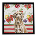 Spinone Italiano Vegetables Framed Metal Print Bathroom, Kitchen, Office, Home Decor Wall Art Ready to Hang, Square, 8X8