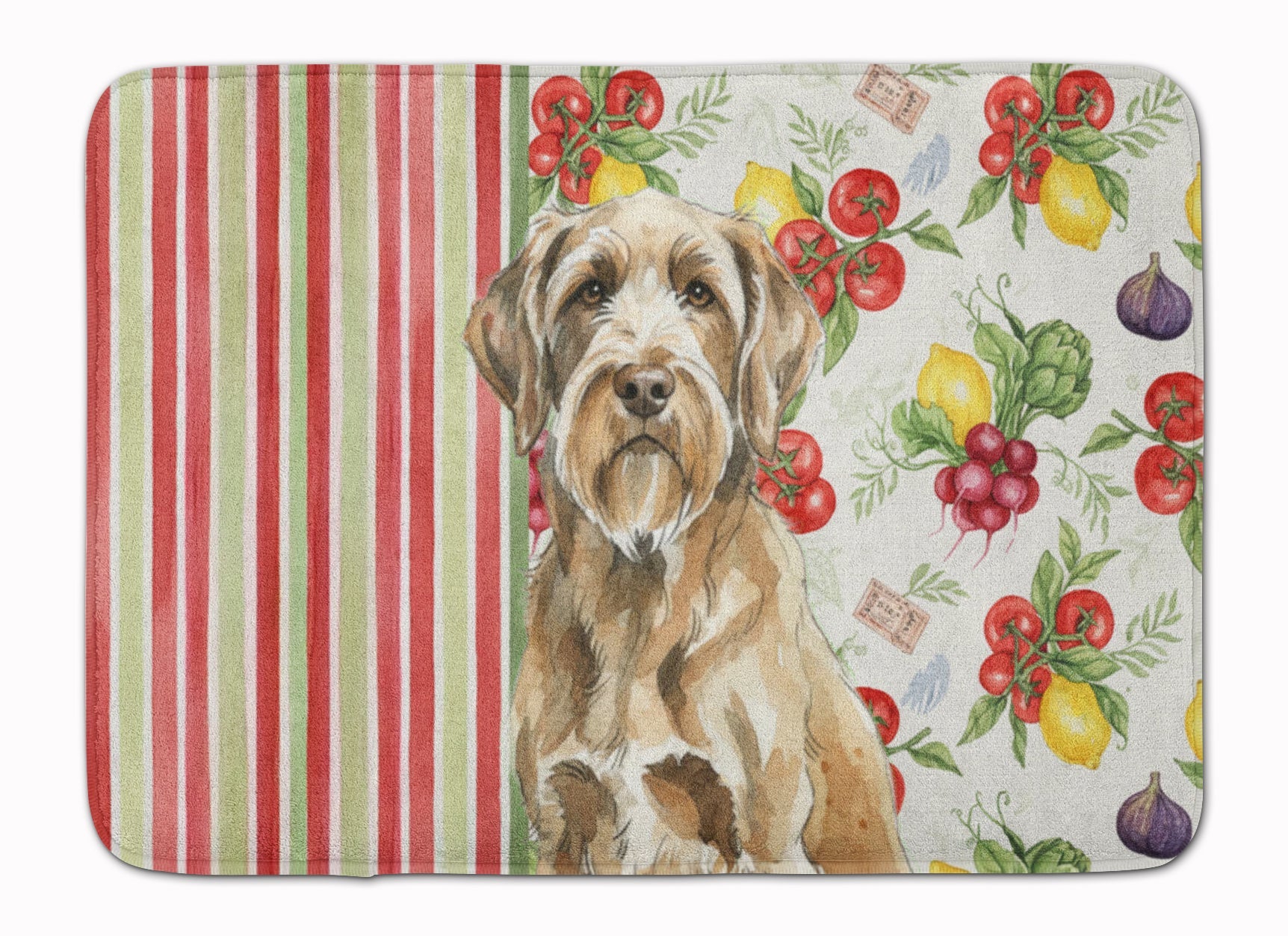 Spinone Italiano Vegetables Memory Foam Kitchen Mat Machine Washable Anti-Fatigue Cushion Comfort Bath or Kitchen Rug