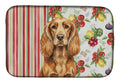 Sussex Spaniel Vegetables Dish Drying Mat Absorbent Dish Drying Mat Pad for Kitchen Counter Dish Drainer Mat for Countertop, 14 x 21", Multicolor
