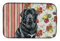 Black Tibetan Mastiff Vegetables Dish Drying Mat Absorbent Dish Drying Mat Pad for Kitchen Counter Dish Drainer Mat for Countertop, 14 x 21", Multicolor