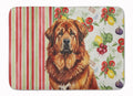 Red Gold Tibetan Mastiff Vegetables Memory Foam Kitchen Mat Machine Washable Anti-Fatigue Cushion Comfort Bath or Kitchen Rug